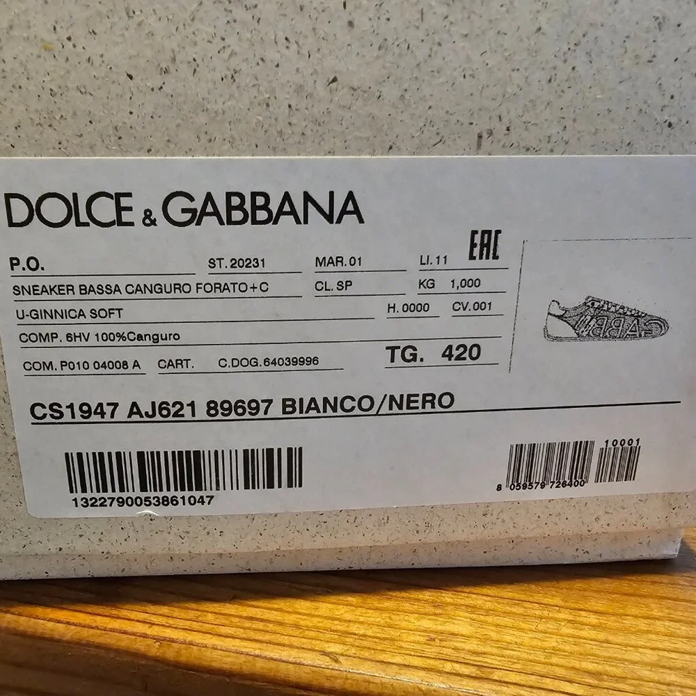 Dolce & Gabbana SNK Men's Leather Sneakers - Picture 9 of 9